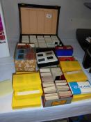 A quantity of photographic slides.