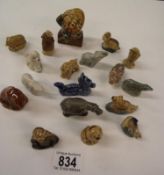 A good lot of Wade Whimsies including a blue dragon