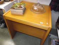 A teak effect office desk