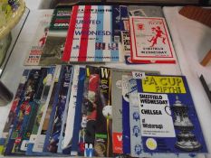 A quantity of vintage Sheffield Wednesday football programmes etc