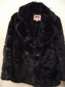 A fabulous 'Juicy Couture' faux fur jacket, size small, as new