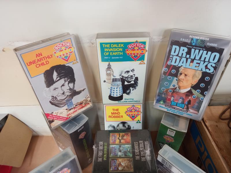 A quantity of vintage Dr who VHS video cassettes, includes 1 sealed in packet - Image 2 of 6