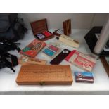A good lot of games including cribbage, cards, dominoes, draughts and chess travelling set, poker