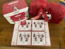 Disney and Friends Mickey Mouse new items including Blanket, Table Mat & Coaster Set and Mugs