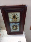 An American wall clock with floral front