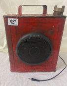 An upcycled vintage Petrol Can Speaker (Donated by Upcycled Innovations)