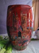An amazing one of a kind vase by Anita Harris featuring Lincoln Cathedral (Donated by Stoke Art