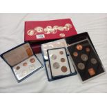 A selection of old coin sets etc