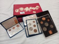 A selection of old coin sets etc