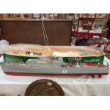 1/40 scale Robbe model kit of Schutze, model no 1091 minesweeper 120cm, loose parts in box.