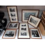 A collection of framed and glazed Lincoln related photographs