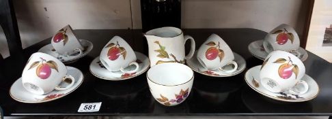 A piece Royal Worcester Evesham tea set