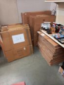 A large quantity of used heavy duty cardboard boxes, various sizes, 61cm x 45cm x 45cm and 49cm x