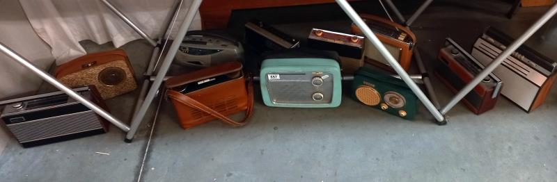 6 Vintage transistor radios including Murphy Decca Roberts, etc