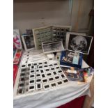 A large selection of Voyager man to the moon and other space related slide sets etc