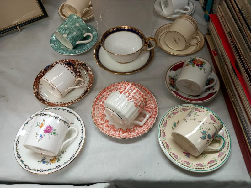 A good assortment of decorative cups and saucers, coffee cans and saucers including Aynsley, Shelley - Image 3 of 3