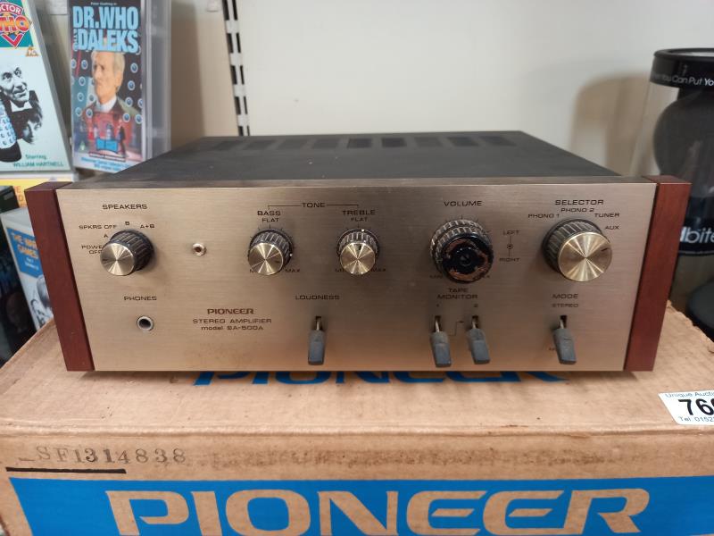 A boxed Pioneer SA-500A stereo Amplifier - Image 2 of 2