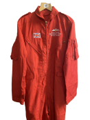 A Red Arrows flying suit worn by Squadron Leader Steve Morris RAF Aerobatic Team (Donated by The Red