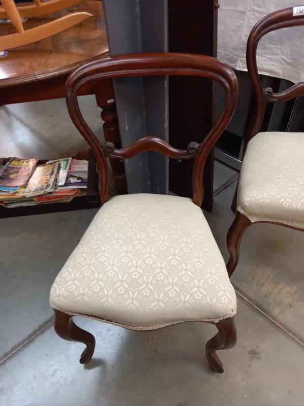 A pair of Victorian balloon back chairs - Image 3 of 3