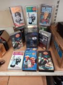 A quantity of vintage Dr who VHS video cassettes, includes 1 sealed in packet