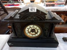 An old style mantel clock, springs ok. (no key or pendulum)