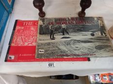 2 vintage Jackdaw folders No: 91 & 48 The villas of Roman Britain & the Gordon Riots