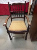 An Edwardian carver chair