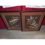 2 x Roy Taylor 1972 framed and glazed prints of fish 57cm x 67cm Collect only