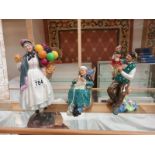 3 Royal Doulton figurines including Biddy Pennyfarthing, Twilight and The Puppet Maker