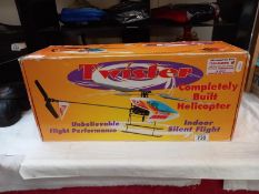 A boxed Twister R C helicopter, looks complete but untested/unchecked
