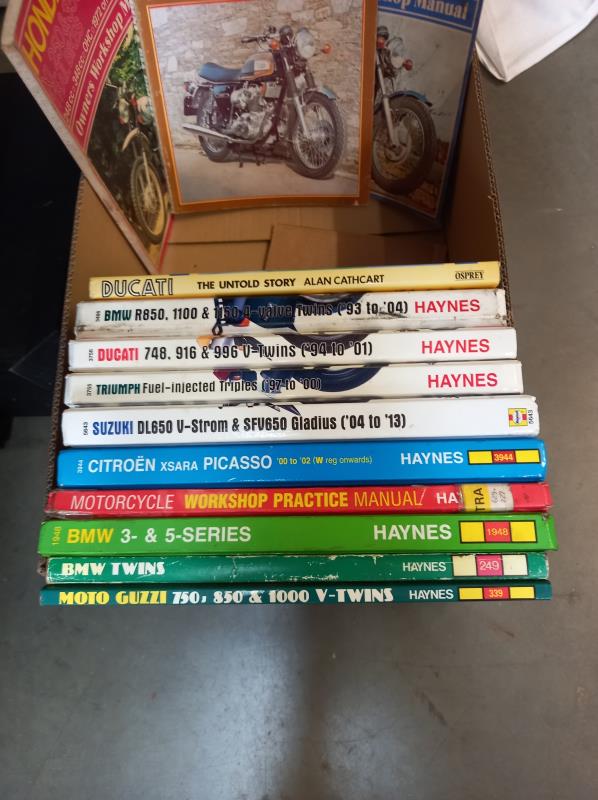 A good selection of Haynes motorcycle manuals including Ducati, Triumph, Motoquzzi, BMW etc - Image 2 of 3