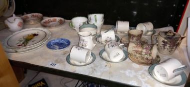 A quantity of china part tea sets & plates etc.