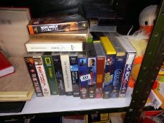 A mixed lot of VHS tapes