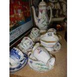 A China coffee set etc., (some a.f).