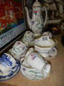 A China coffee set etc., (some a.f).