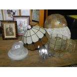 A quantity of lamp shades including Tiffany style COLLECT ONLY.