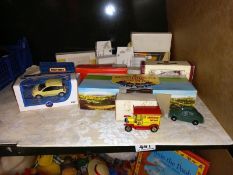 A quantity of mixed boxed model cars including Matchbox etc.