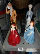 A quantity of figures including Royal Worcester.