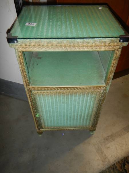 A Lloyd Loom side table in good condition, COLLECT ONLY.