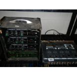 A Roclab 10 input audio mixer and a Tyronics rack lights chaser, COLLECT ONLY.