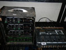 A Roclab 10 input audio mixer and a Tyronics rack lights chaser, COLLECT ONLY.