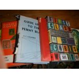 A Stanley Gibbons catalogue 1980, A Guide Lines to the Penny Black and two other stamp books.