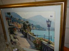 A large gilt framed print. COLLECT ONLY.