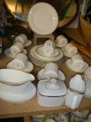 A Royal Doulton 'Platinum Concord' pattern coffee set.