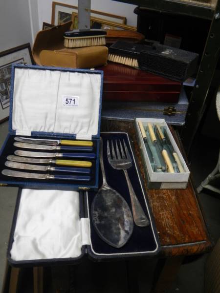 A mixed lot of cased cutlery etc., - Image 2 of 2