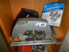 A circular hand saw.