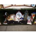 A shelf of good mixed china including plates, jugs & ashtrays etc.