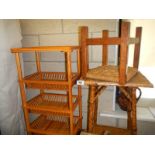 A kitchen rack, bamboo table etc., COLLECT ONLY.