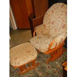 A good quality rocking chair with stool. COLLECT ONLY