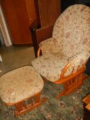 A good quality rocking chair with stool. COLLECT ONLY